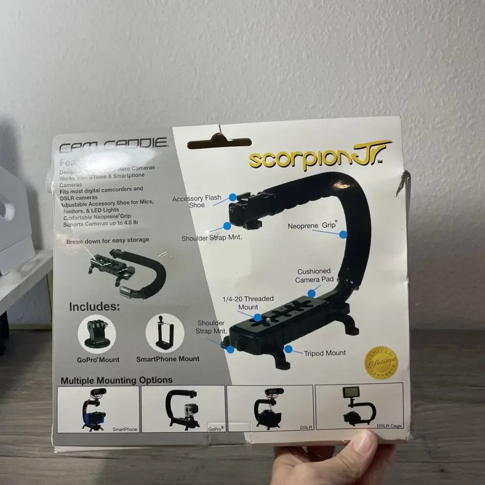 Cam Caddie Scorpion Jr. Original Universal Stabilizing Camera Handle Grip Boxed